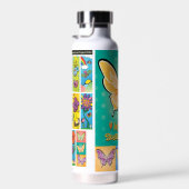 ウォーターボトルポップ・アートの – 蝶 – Buellton.Art ウォーターボトル (右面)