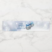 ウォーターボトルラベルウィンタースノーフレークオーナメント雪 ペットボトルラベル (シングルラベル)