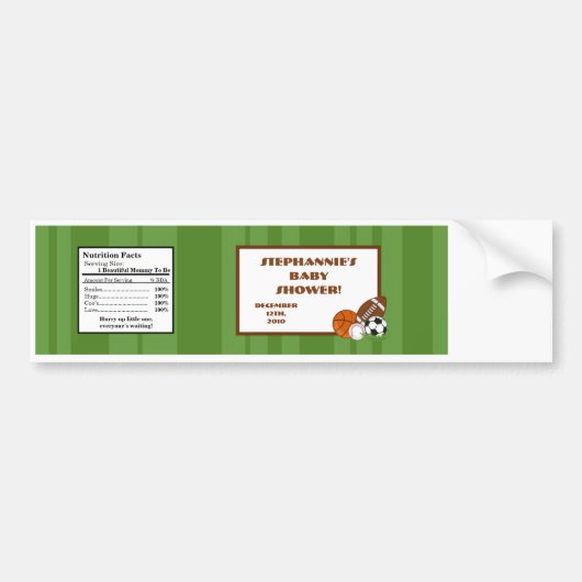 ウォーターボトルラベルオールスターグリーン バンパーステッカー (正面)