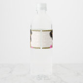 ウォーターボトルラベルツイン女の子アフリカ，白，金ゴールド ペットボトルラベル (裏面)