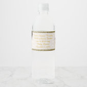 ウォーターボトルラベルツイン女の子アフリカ，白，金ゴールド ペットボトルラベル (正面)