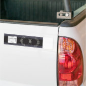 ウォーターボトルラベルブラックタイ関係グレーエレガント バンパーステッカー (トラック上)