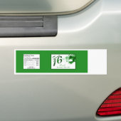 ウォーターボトルラベル甘い16グリーンパーティー バンパーステッカー (車上)