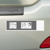 ウォーターボトルラベル甘い16シルバーホワイトパーティー バンパーステッカー (車上)