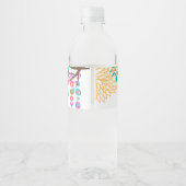 ウォーターボトルラベル – かわいい鳥、木 ペットボトルラベル (裏面)