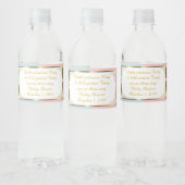 ウォーターボトルラベル、ツインベビーシャワー、ブルーピンク2 ペットボトルラベル (ボトル)