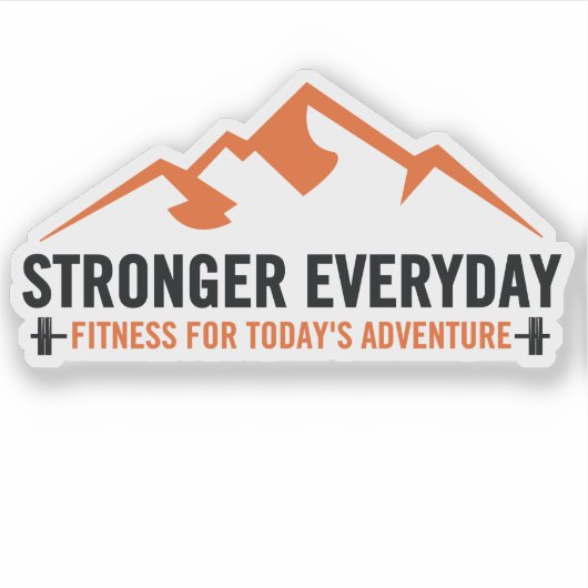 ウォーターボトル用より強い日々のロゴシール シール (正面)