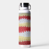 ウォーターボトル – 暖かいアフガンの波 (背面)