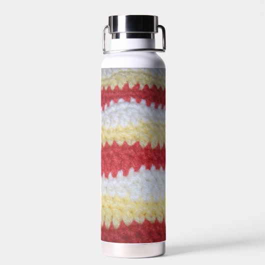 ウォーターボトル – 暖かいアフガンの波 (背面)