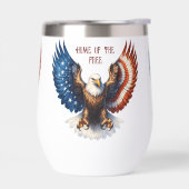 ウォーターボトル – 羽威厳のある付きハゲのワシ (左面)