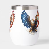 ウォーターボトル – 羽威厳のある付きハゲのワシ (背面)