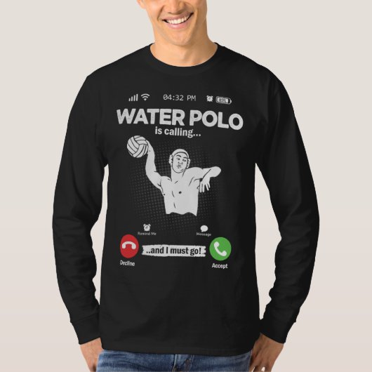 ウォーターボールが呼んでいるので泳ぎに行かなきゃ 水泳の趣味 Tシャツ (正面)