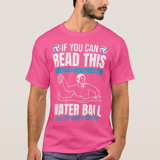 ウォーターボールポロチームスイミング – ウォーターポロ Tシャツ (正面)