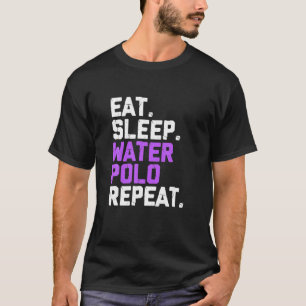 ウォーターポロおもしろいプ食べレイ睡眠水ポロレピア Tシャツ