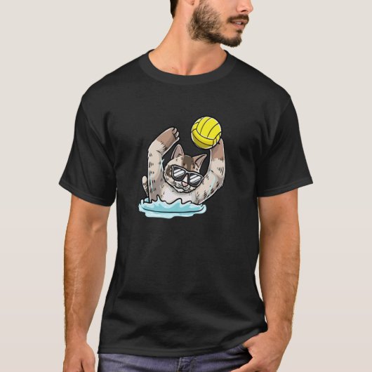 ウォーターポロの猫 Tシャツ (正面)