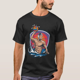 ウォーターポロアート男性へウィメンズウォーターポロプレーヤーウェイテ Tシャツ