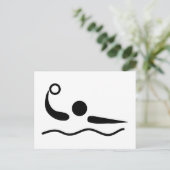 ウォーターポロウォーターポロピクトグラム ポストカード (スタンド正面)