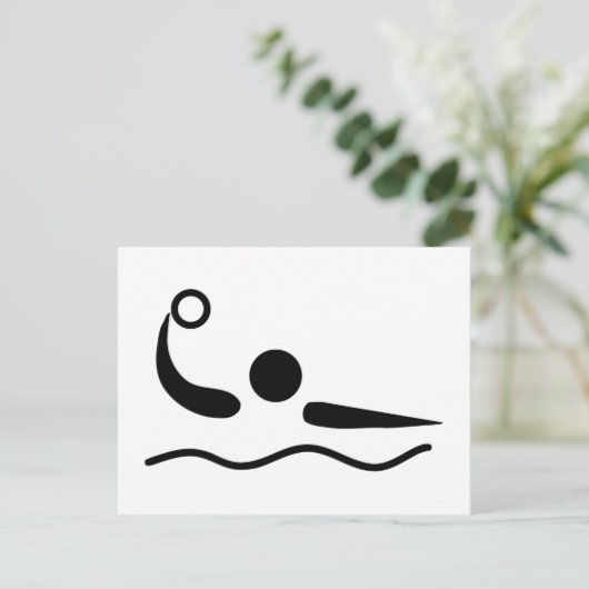 ウォーターポロウォーターポロピクトグラム ポストカード (スタンド正面)