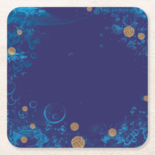 ウォーターポロコースター スクエアペーパーコースター (正面)