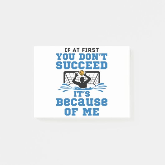 ウォーターポロゴアリーゴールキーパーおもしろいことわざ ポストイット (正面)