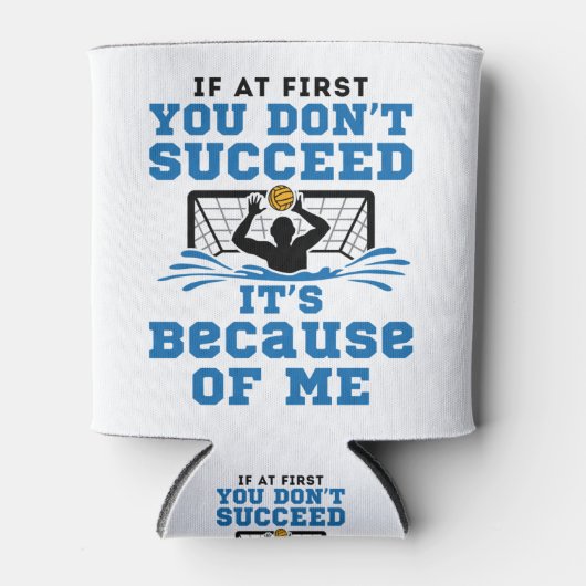 ウォーターポロゴアリーゴールキーパーおもしろいことわざ 缶クーラー (正面)