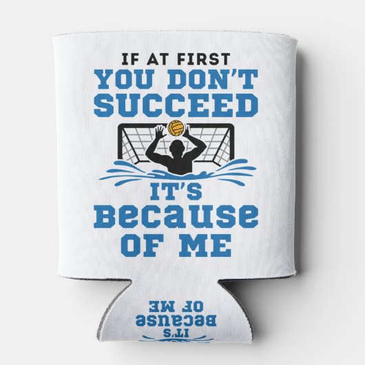 ウォーターポロゴアリーゴールキーパーおもしろいことわざ 缶クーラー (裏面)