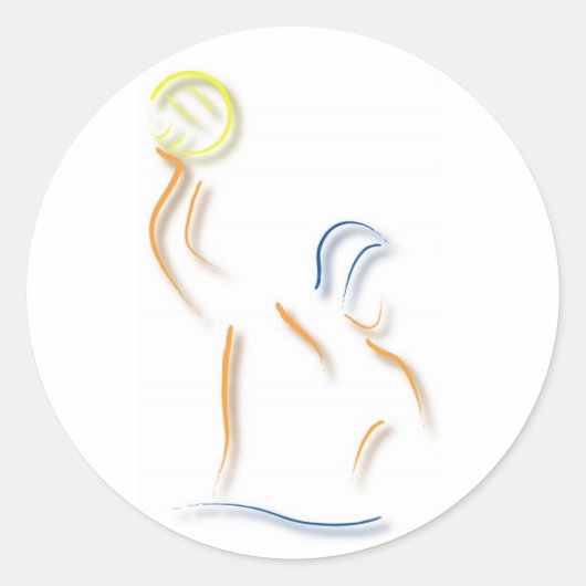 ウォーターポロステッカー ラウンドシール (正面)