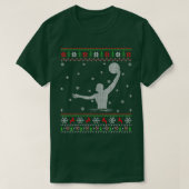 ウォーターポロスポーツ愛好家クリスマス醜いウォーターポロクリス Tシャツ (デザイン正面)