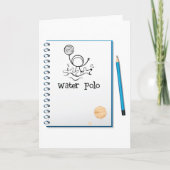 ウォーターポロドールスケッチハンドドロウッドウォータースポーツ カード (正面)