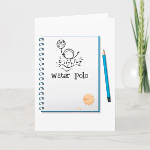 ウォーターポロドールスケッチハンドドロウッドウォータースポーツ カード