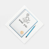 ウォーターポロドールスケッチハンドドロウッドウォータースポーツ スタンダードランチョンナプキン (角)