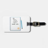 ウォーターポロドールスケッチハンドドロウッドウォータースポーツ ラゲッジタグ (正面横)