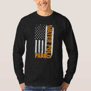 ウォーターポロパパアメリカ国旗の父の日男性 Tシャツ