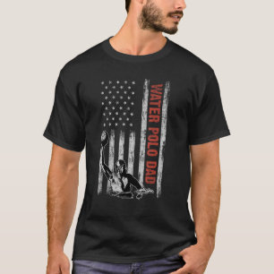 ウォーターポロパパアメリカ国旗の父の日Jの4th Tシャツ