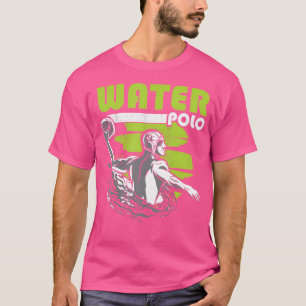 ウォーターポロプレーヤースイミング泳ぐ人ウォーターポロ Tシャツ