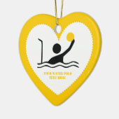 ウォーターポロプレーヤーブラックシルエットカスタム セラミックオーナメント (左)