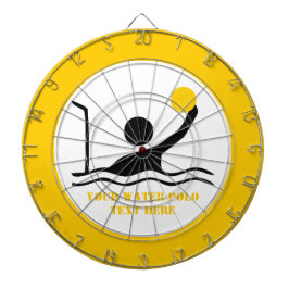 ウォーターポロプレーヤーブラックシルエットカスタム ダーツボード