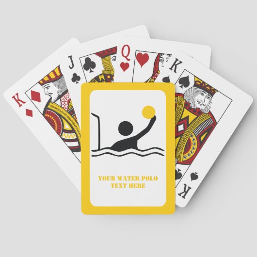 ウォーターポロプレーヤーブラックシルエットカスタム トランプ (裏面)