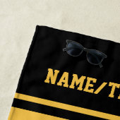 ウォーターポロボールチームのプレイヤー名カスタム番号 ビーチタオル (インサイチュ)