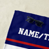 ウォーターポロボールチームの選手の名前赤白青 ビーチタオル (インサイチュ)