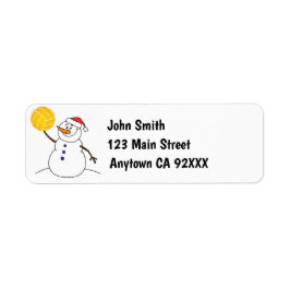 ウォーターポロ雪だるま差出人住所ラベル ラベル