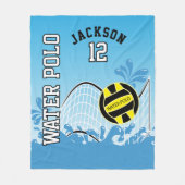 ウォーターポロ🤽🏼 ♀️‍スポーツ – イエローボール フリースブランケット (正面)