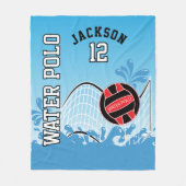 ウォーターポロ🤽🏼 ‍ ♀️スポーツ – レッドボール フリースブランケット (正面)