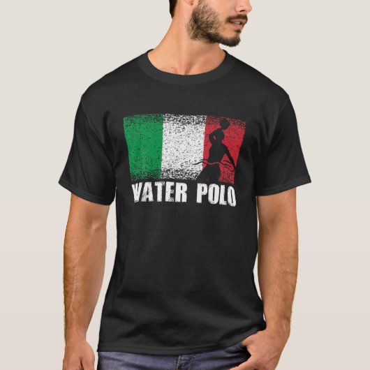 ウォーターポーロスポーツ、イタリアイタリアン国旗、ウォーターポーロPl Tシャツ (正面)