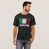 ウォーターポーロスポーツ、イタリアイタリアン国旗、ウォーターポーロPl Tシャツ (正面フル)