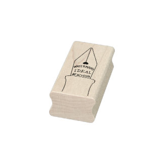 ウォーターマンの理想の万年筆の木製切手 ラバースタンプ