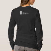 ウォーターマークウィメンズブラック長袖 Tシャツ (裏面)