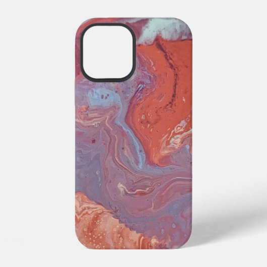 ウォーターマーブリングペイント iPhoneケース (裏面)