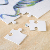 ウォーターマーメイドガールシュールファンタジーポートレートアート ジグソーパズル (側面)