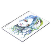 ウォーターマーメイド女性の女の子シュールファンタジーポートレート ノートブック (左側)